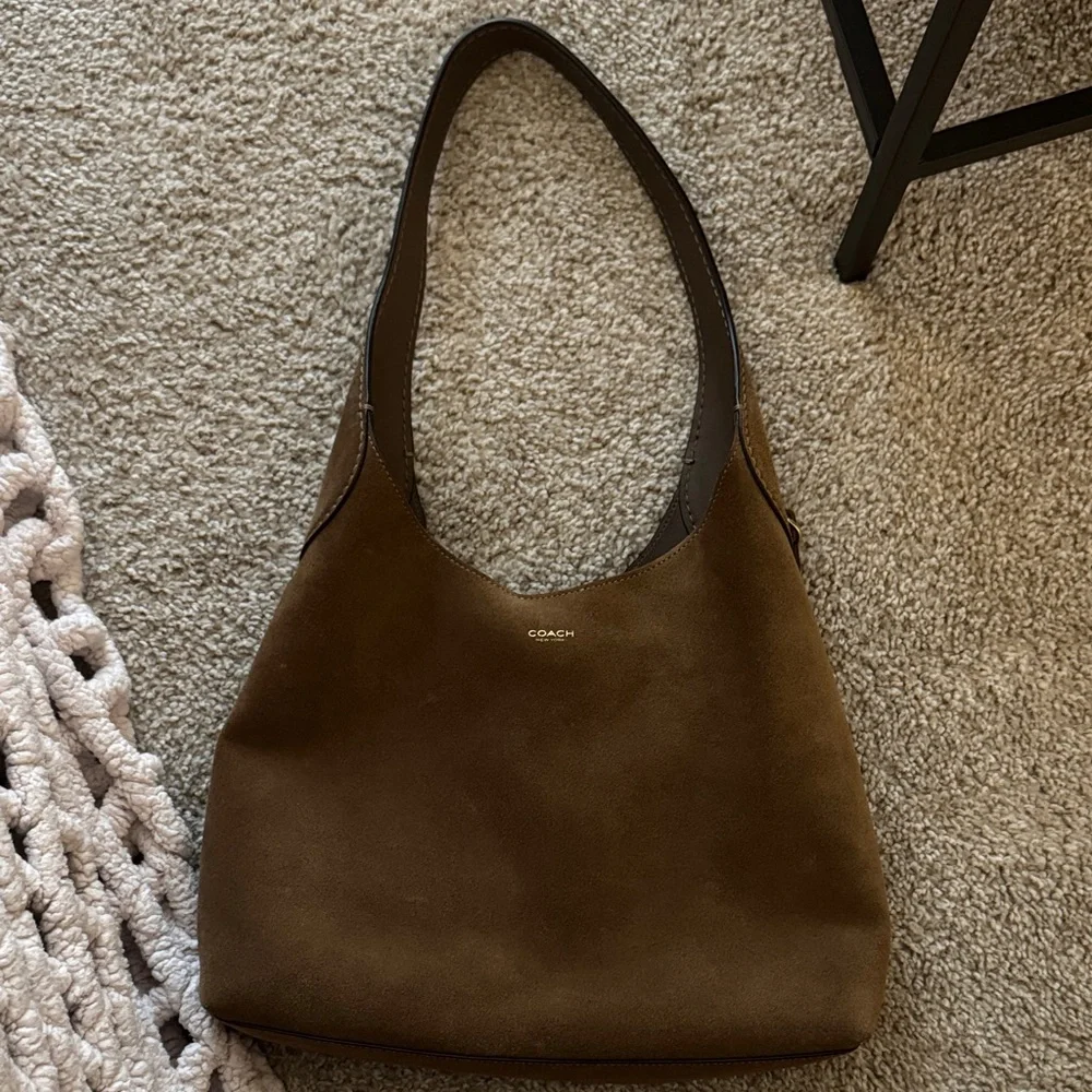 Coach Brooklyn Shoulder Bag 28 Suede - Picture 2 of 7